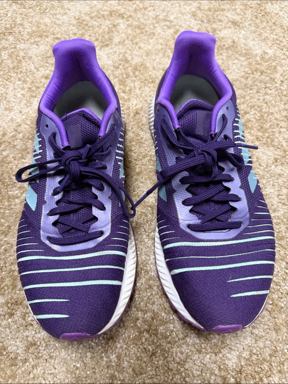 adidas Women's Purple Running Shoes with Mint Accents